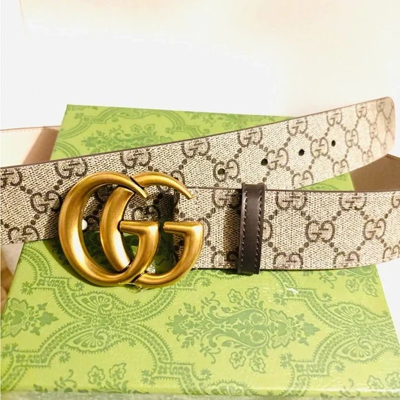 Gucci Belt with Gold Buckle - Picture 2 of 10